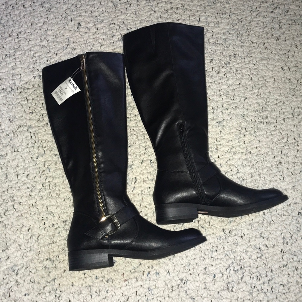 White Mountain Leyden Black Riding Boots
